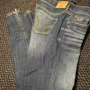 Hollister Women's Denim Jeans with Gold Stitching